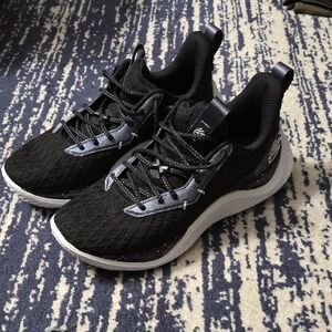UA Curry Black and White Basketball Shoes